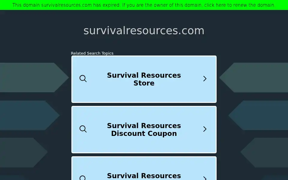Screenshot of survivalresources.com