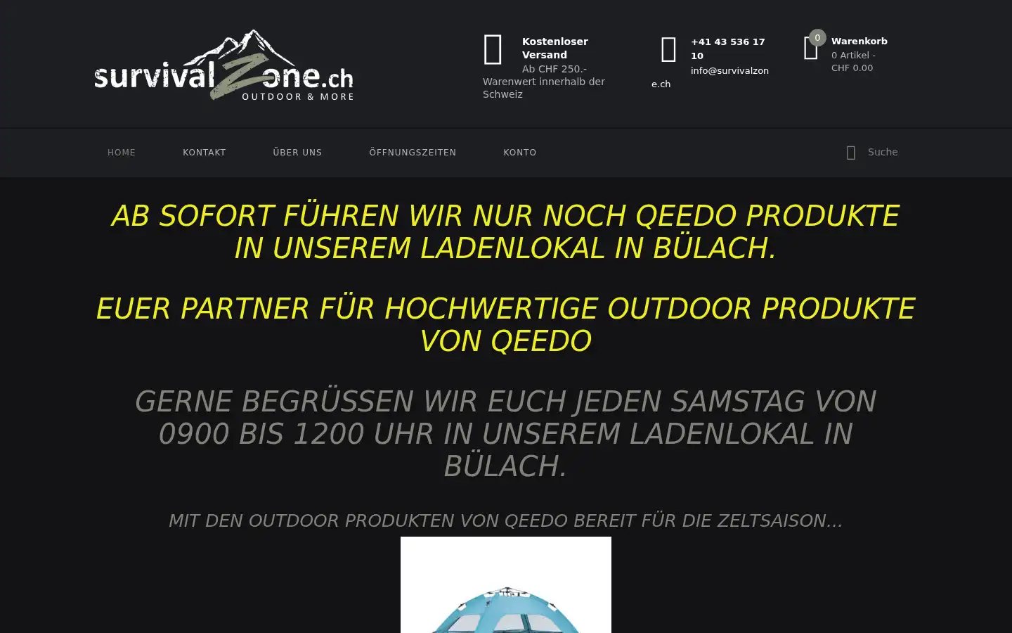 Screenshot of survivalzone.ch