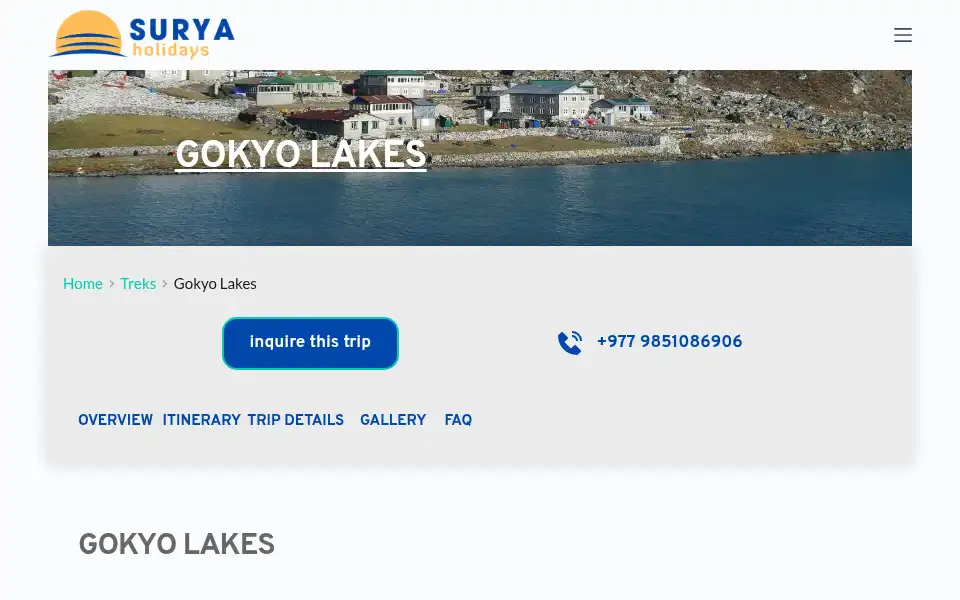 Screenshot of suryaholidays.com.np