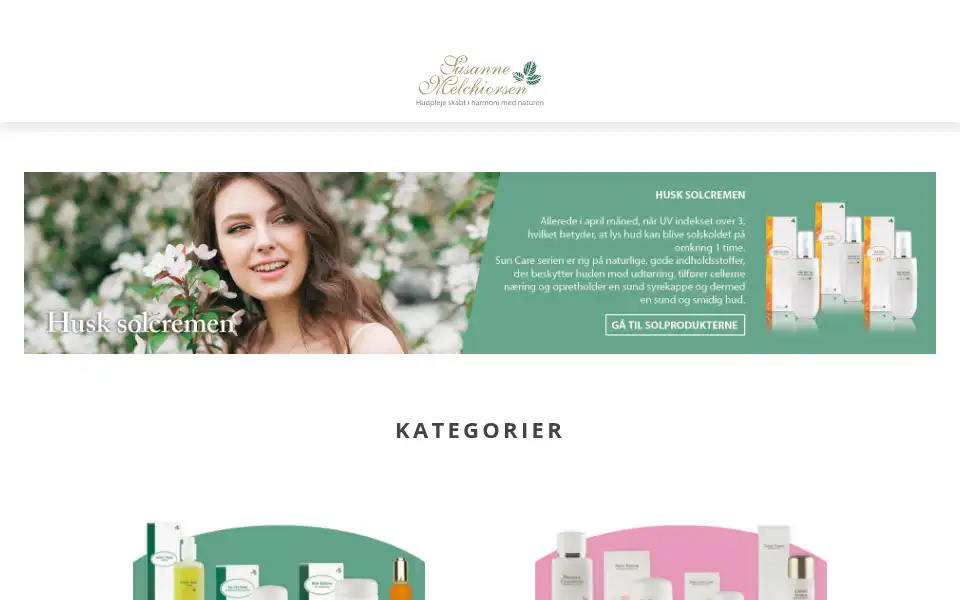 Screenshot of susannemelchiorsen.com