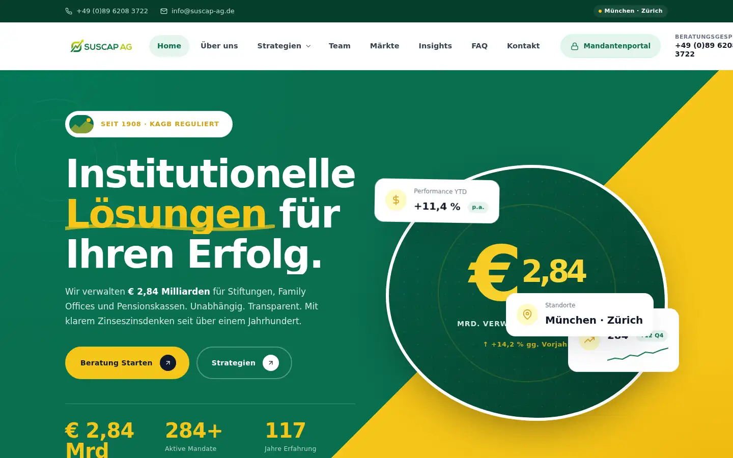 Screenshot of suscap-ag.de