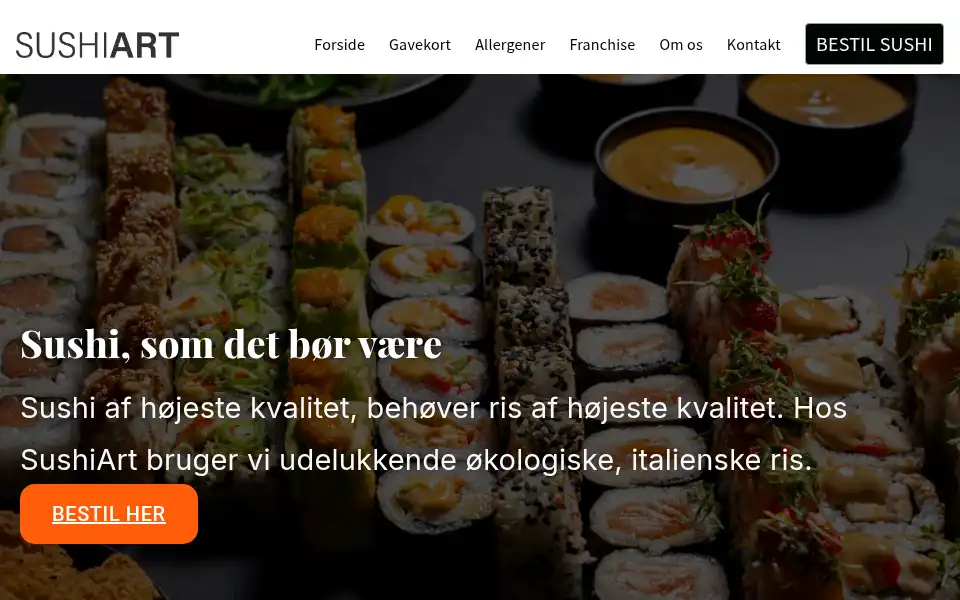 Screenshot of sushiart.dk