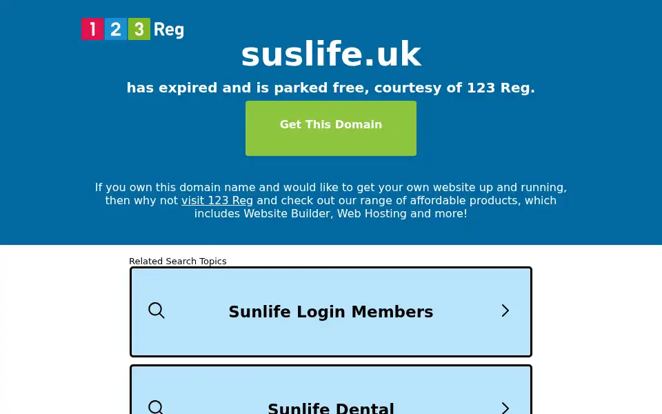 Screenshot of suslife.uk
