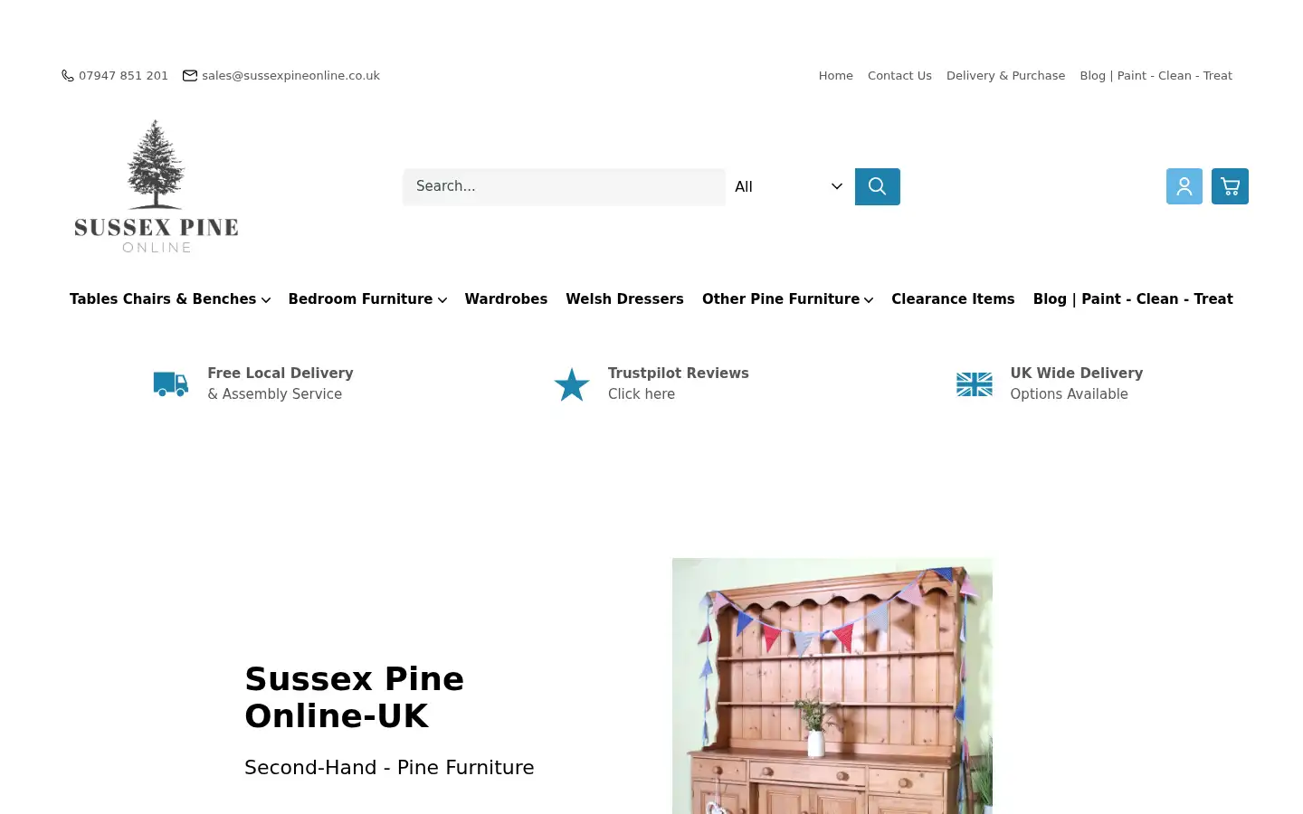 Screenshot of sussexpineonline.co.uk