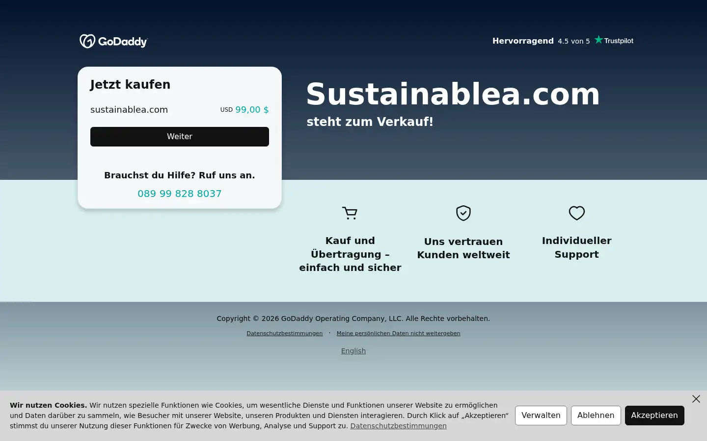 Screenshot of sustainablea.com