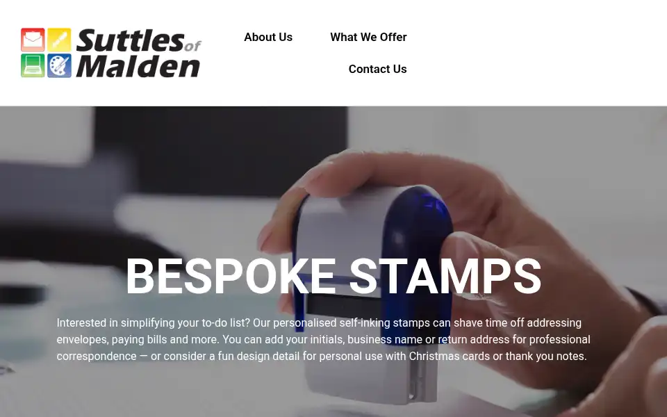 Screenshot of suttlesofmalden.co.uk