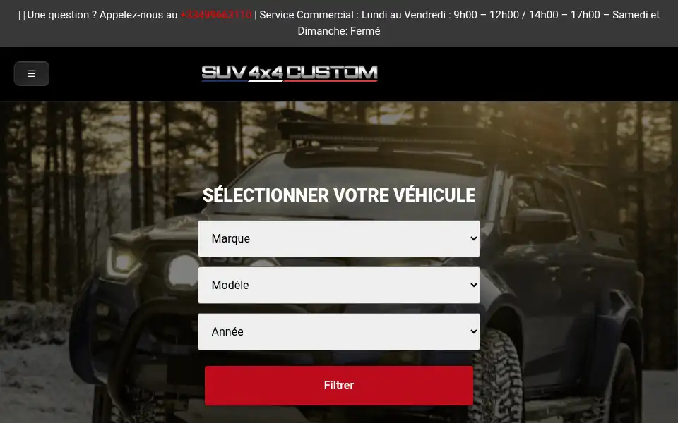 Screenshot of suv4x4custom.com