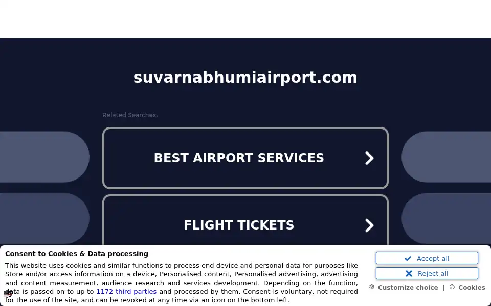 Screenshot of suvarnabhumiairport.com