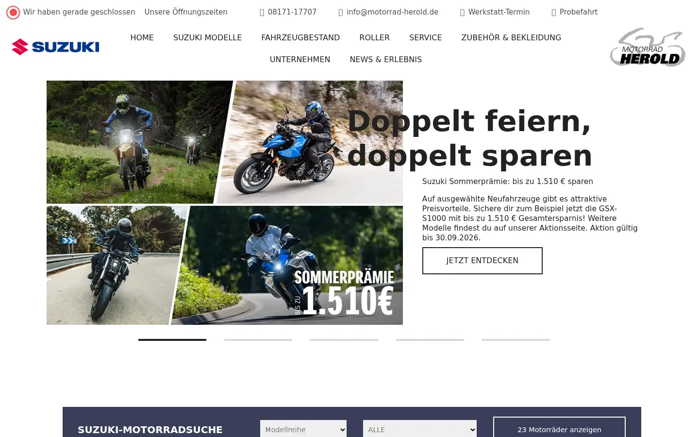 Screenshot of suzuki.motorrad-herold.de