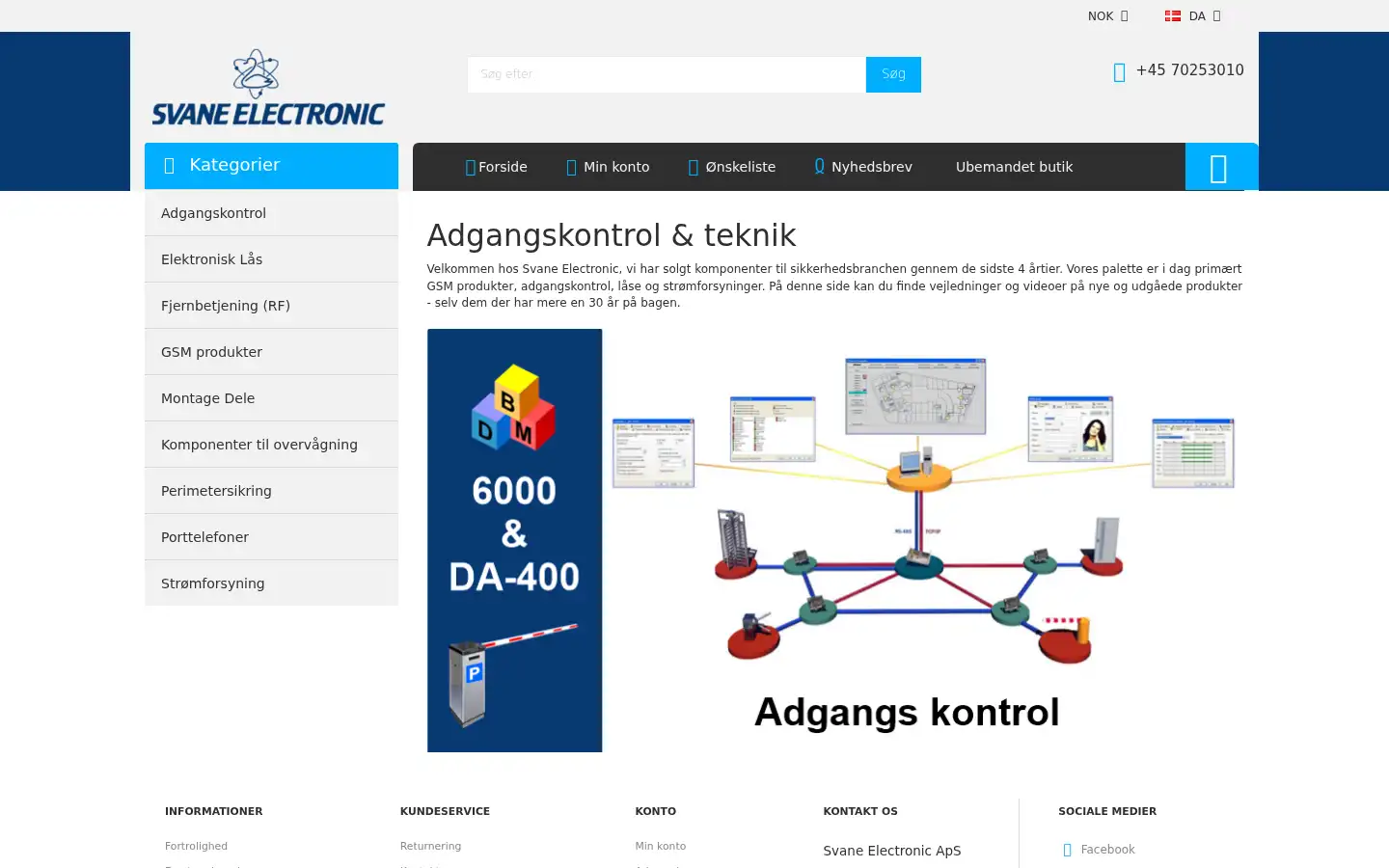 Screenshot of svane-el.dk