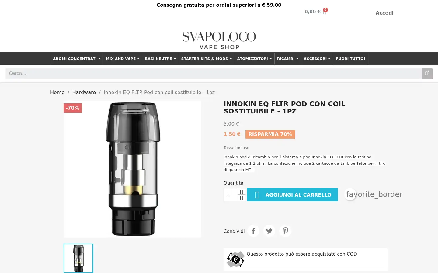 Screenshot of svapoloco.it