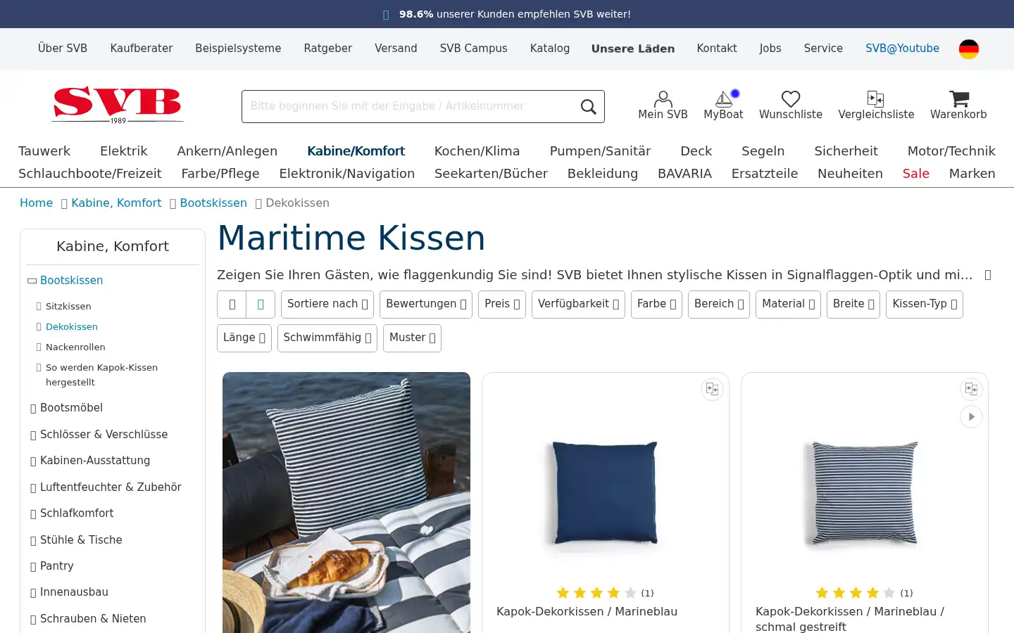 Screenshot of svb.de