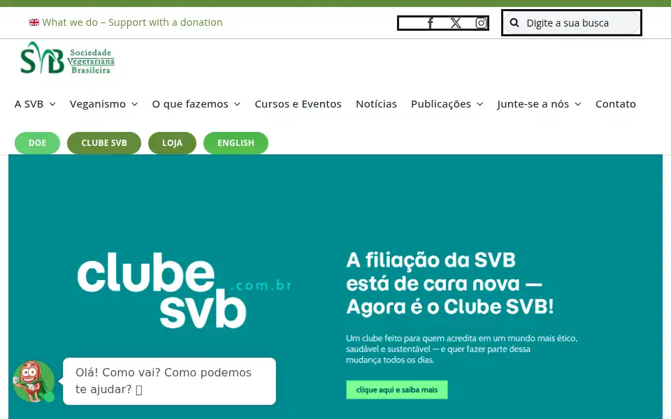 Screenshot of svb.org.br