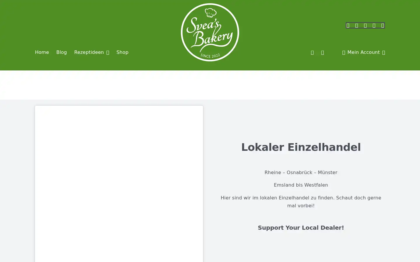 Screenshot of sveasbakery.de