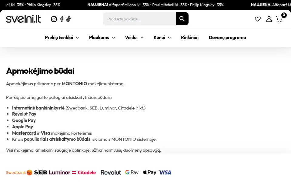Screenshot of svelni.lt