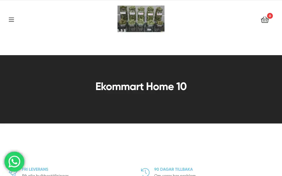 Screenshot of svenskacannabisshop.com