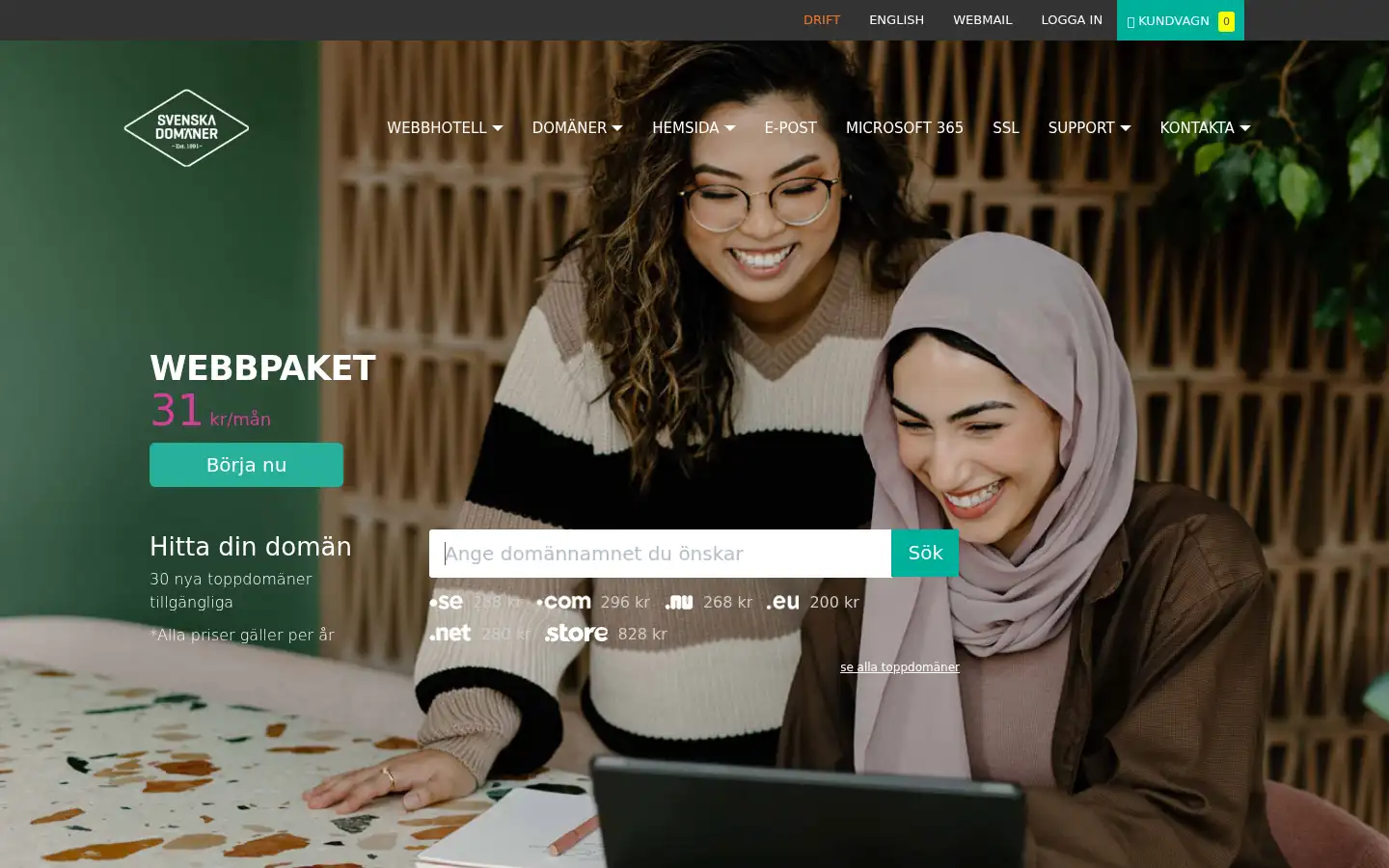 Screenshot of svenskadomaner.se