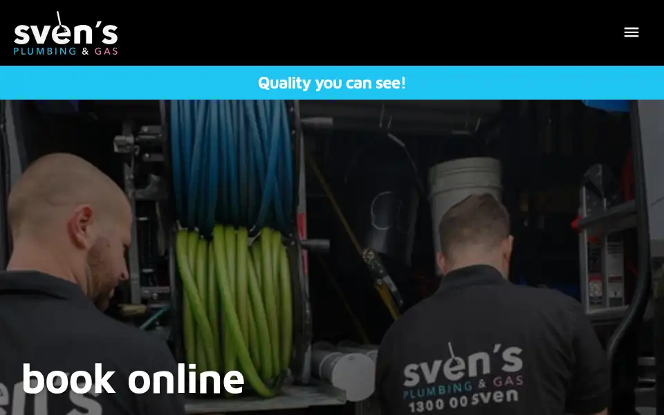 Screenshot of svensplumbing.com.au