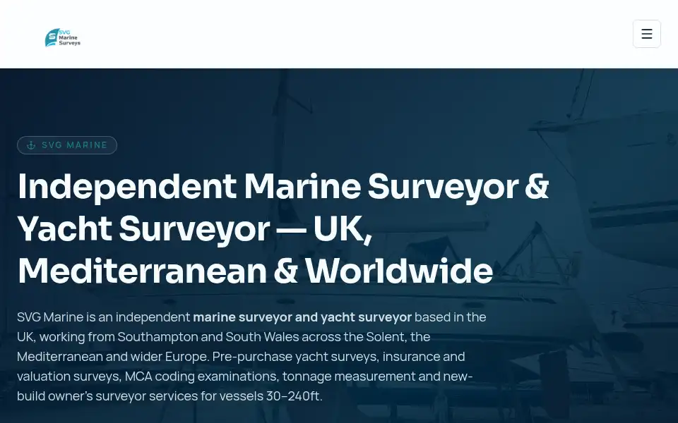 Screenshot of svgmarine.com