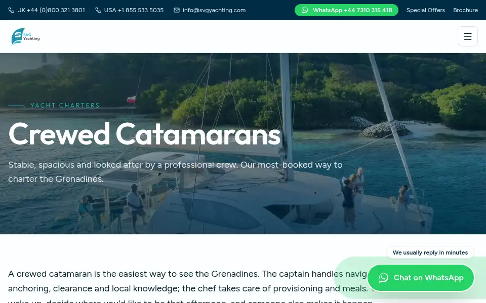 Screenshot of svgyachting.com