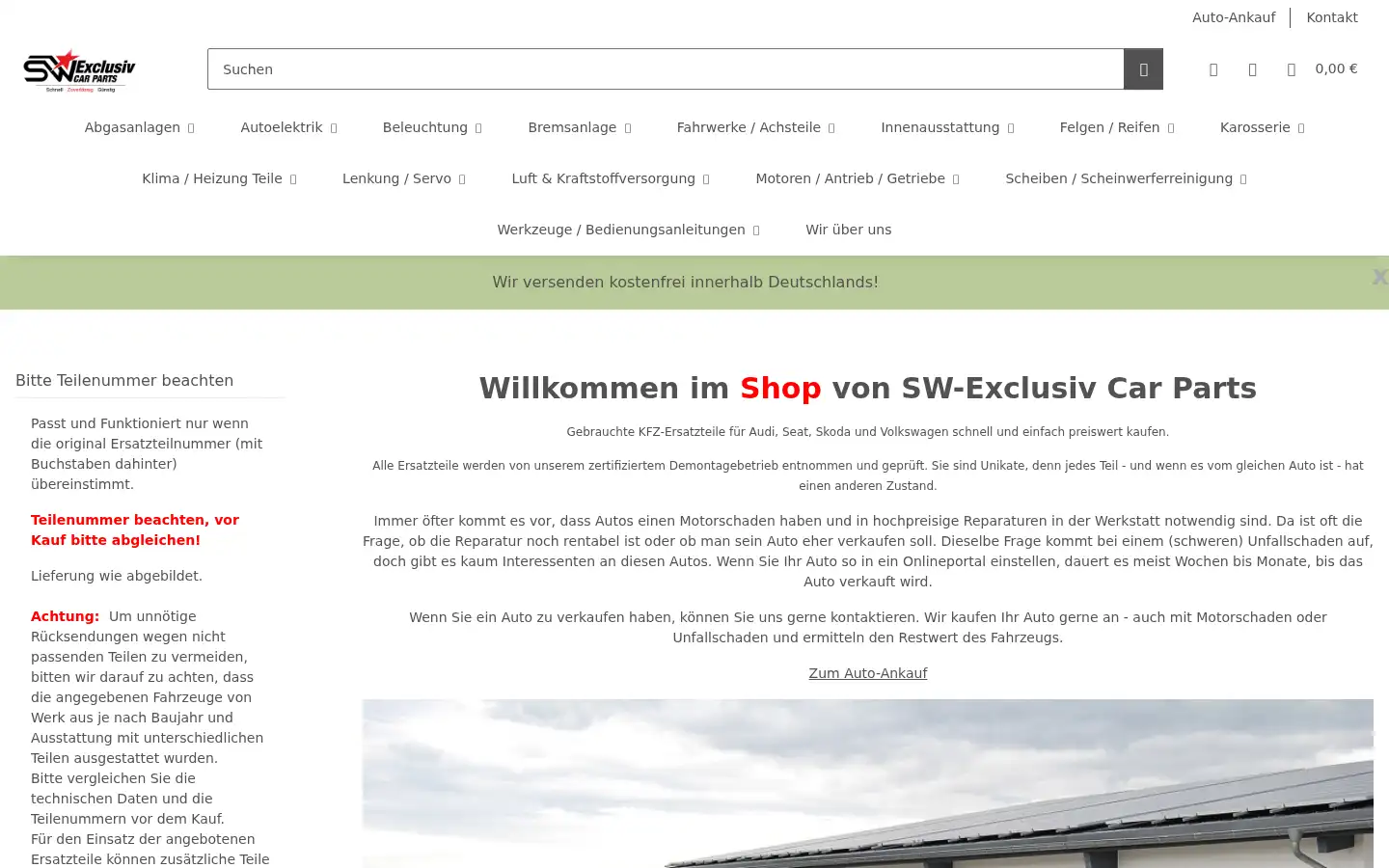 Screenshot of sw-exclusiv.de