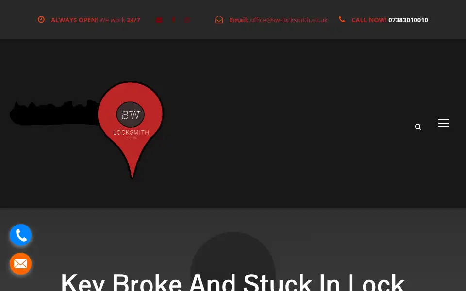 Screenshot of sw-locksmith.co.uk