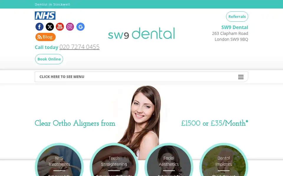 Screenshot of sw9dental.com