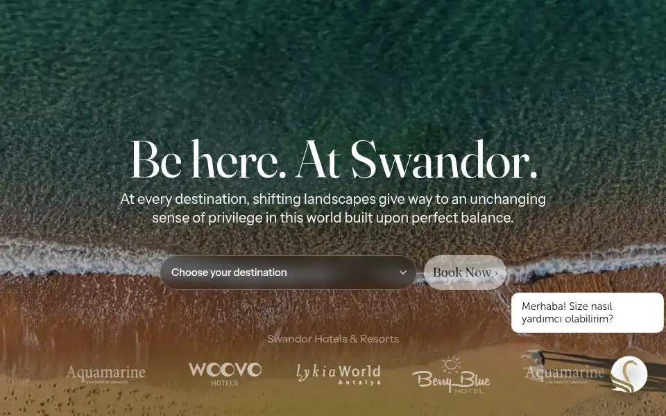Screenshot of swandorhotels.com