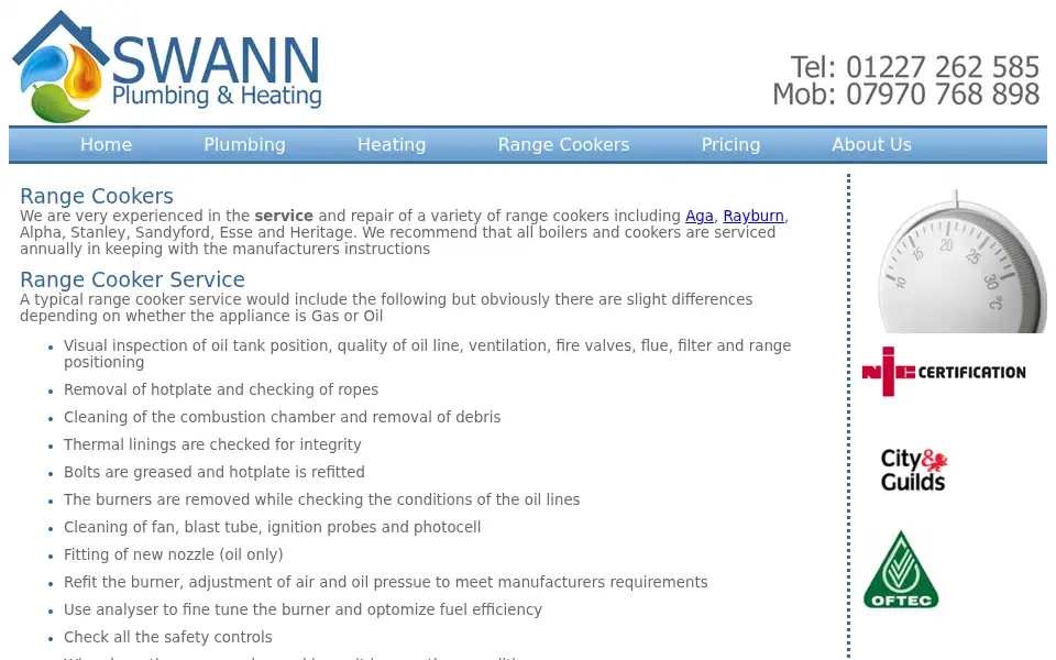 Screenshot of swannplumbing.com