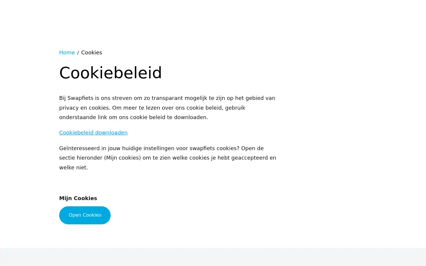 Screenshot of swapfiets.be