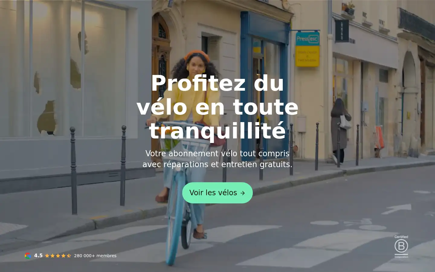 Screenshot of swapfiets.fr