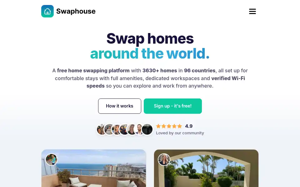Screenshot of swaphouse.io