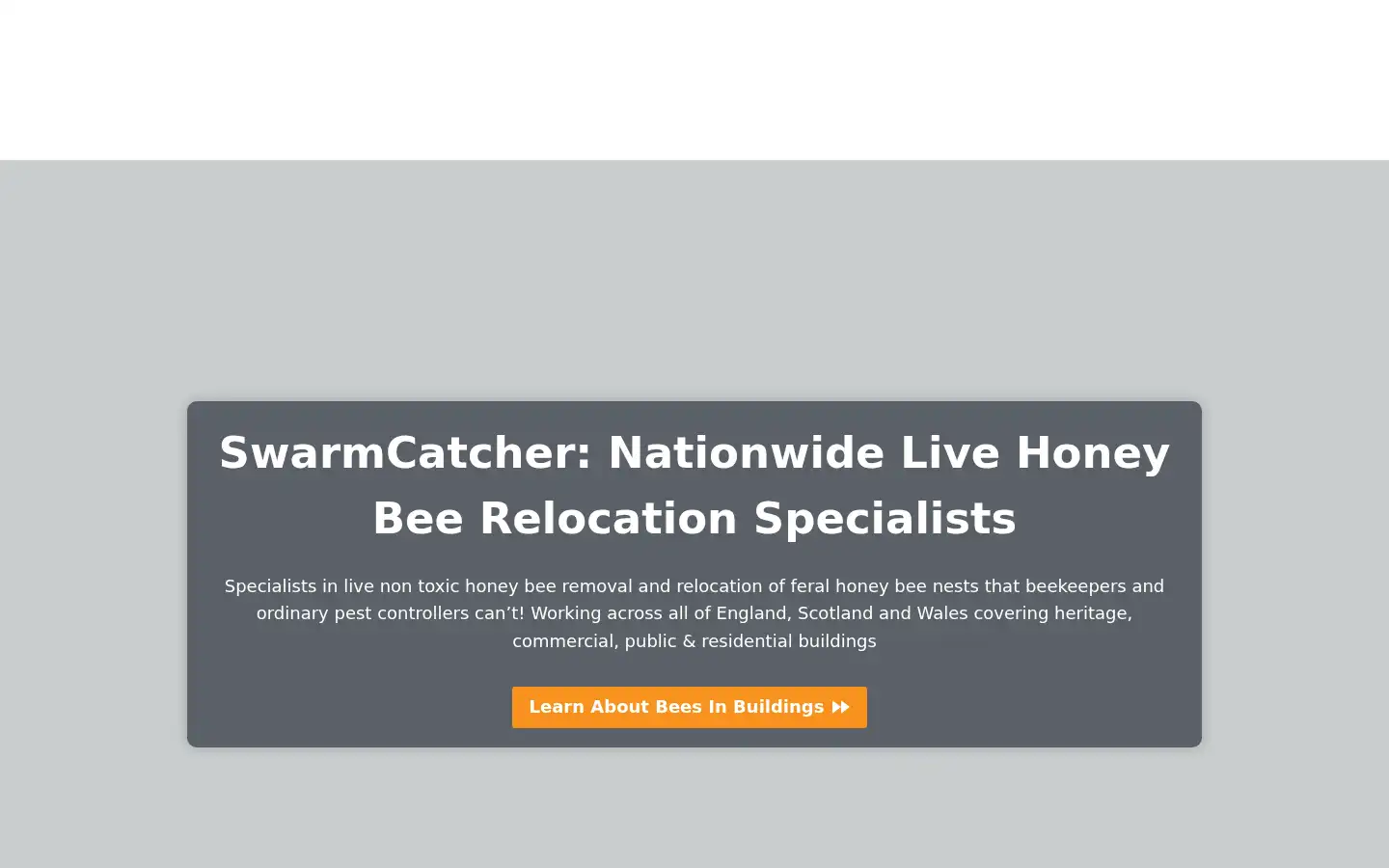 Screenshot of swarmcatcher.co.uk