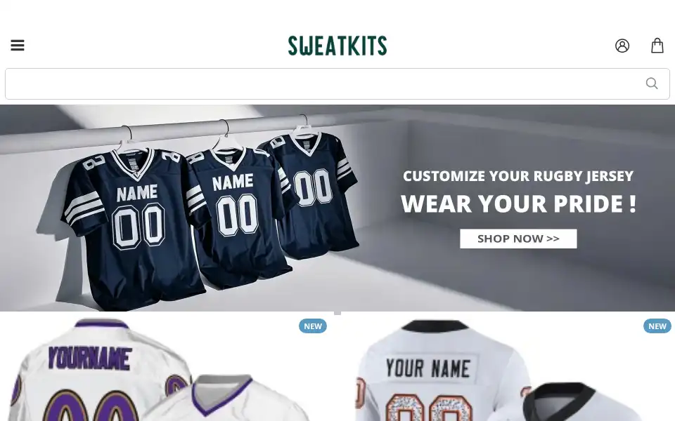Screenshot of sweatkits.com