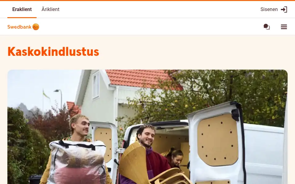 Screenshot of swedbank.ee