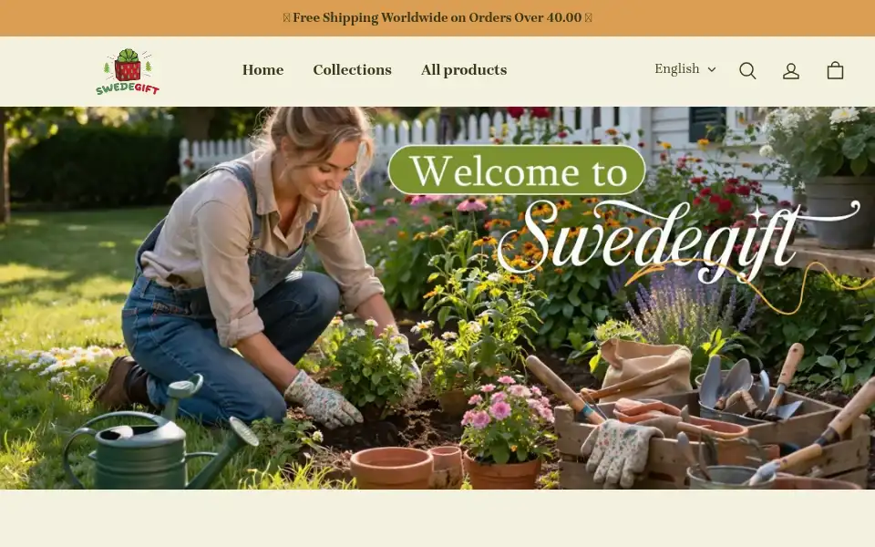Screenshot of swedegift.com