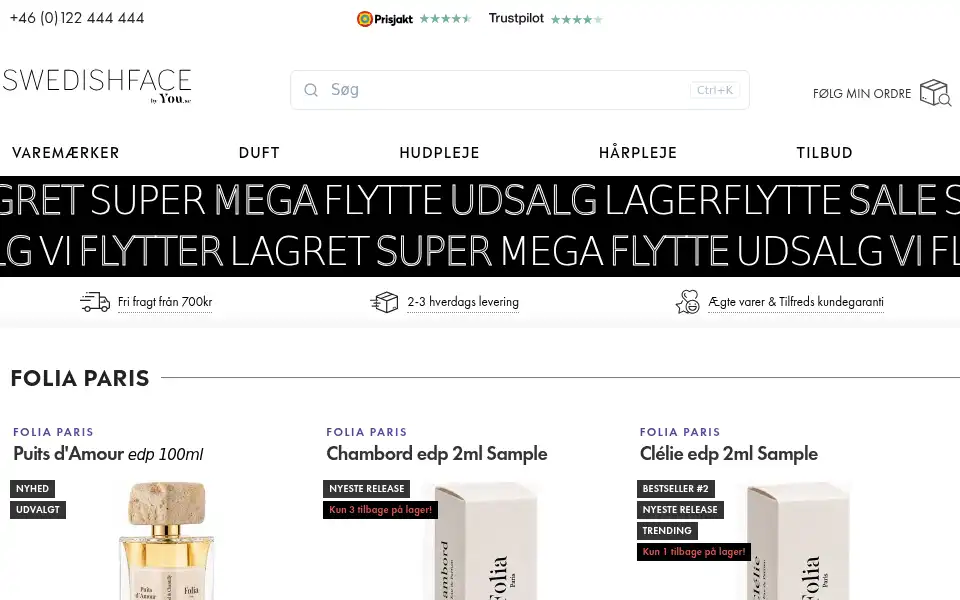 Screenshot of swedishface.dk