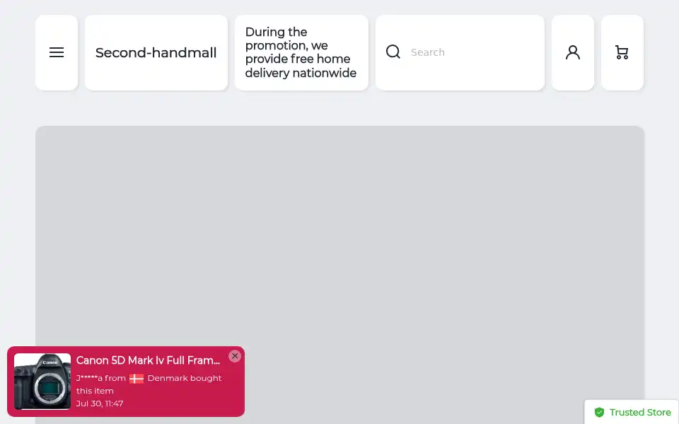 Screenshot of swedishsecond-handmarket.top