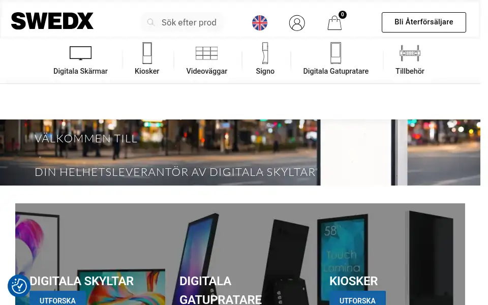 Screenshot of swedx.se