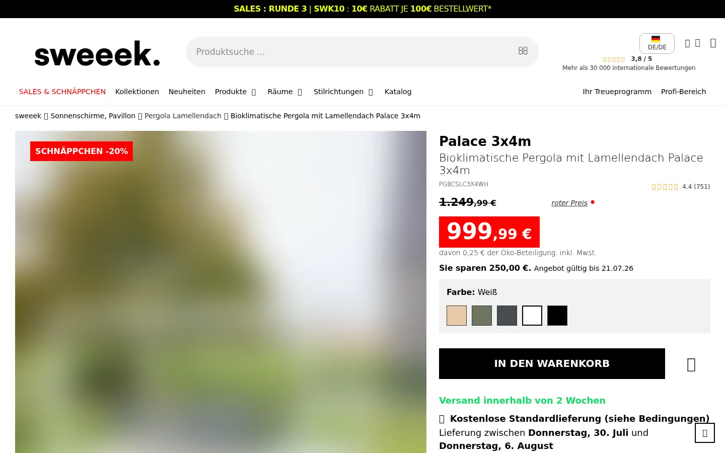 Screenshot of sweeek.de