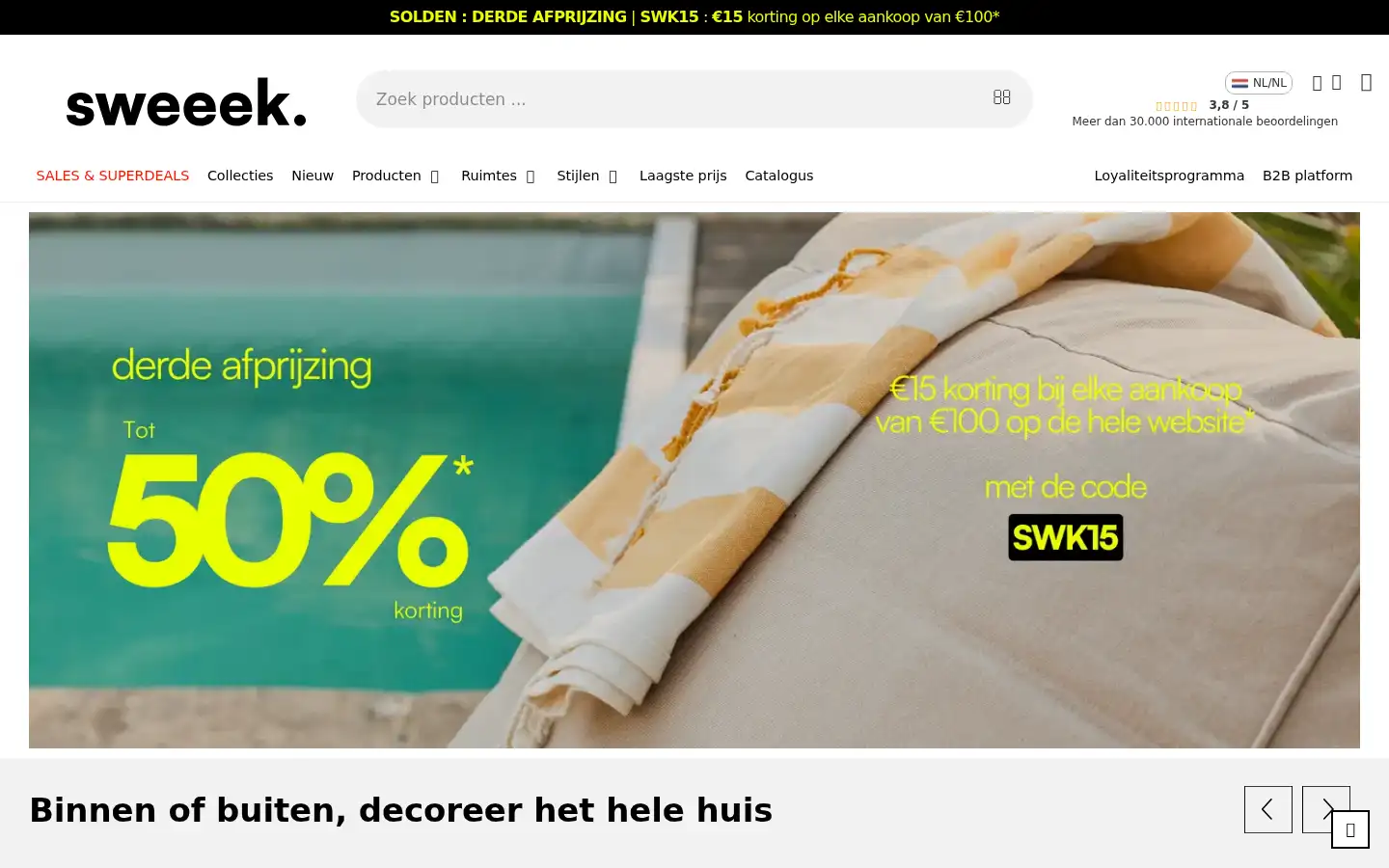 Screenshot of sweeek.nl