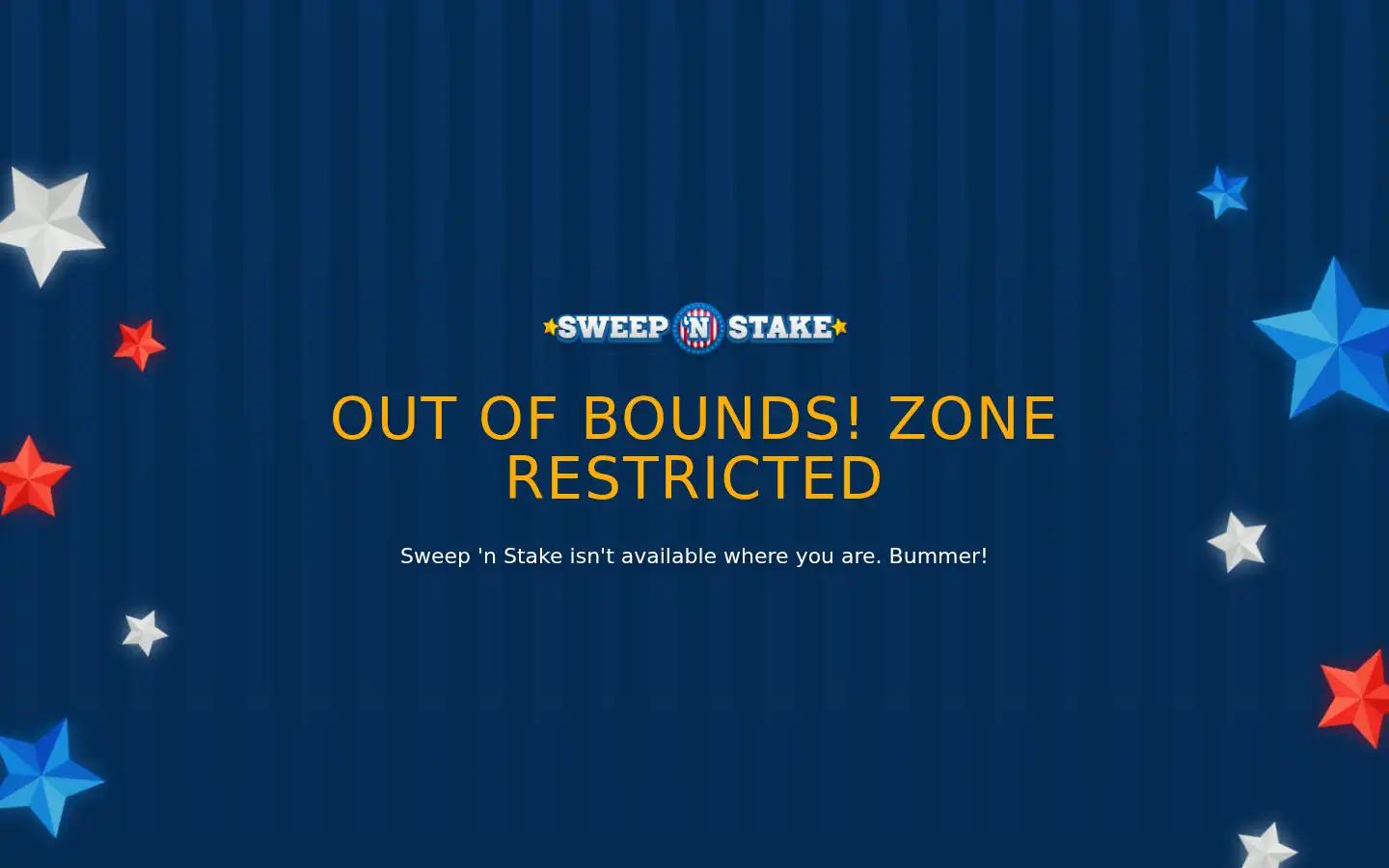 Screenshot of sweepnstake.com