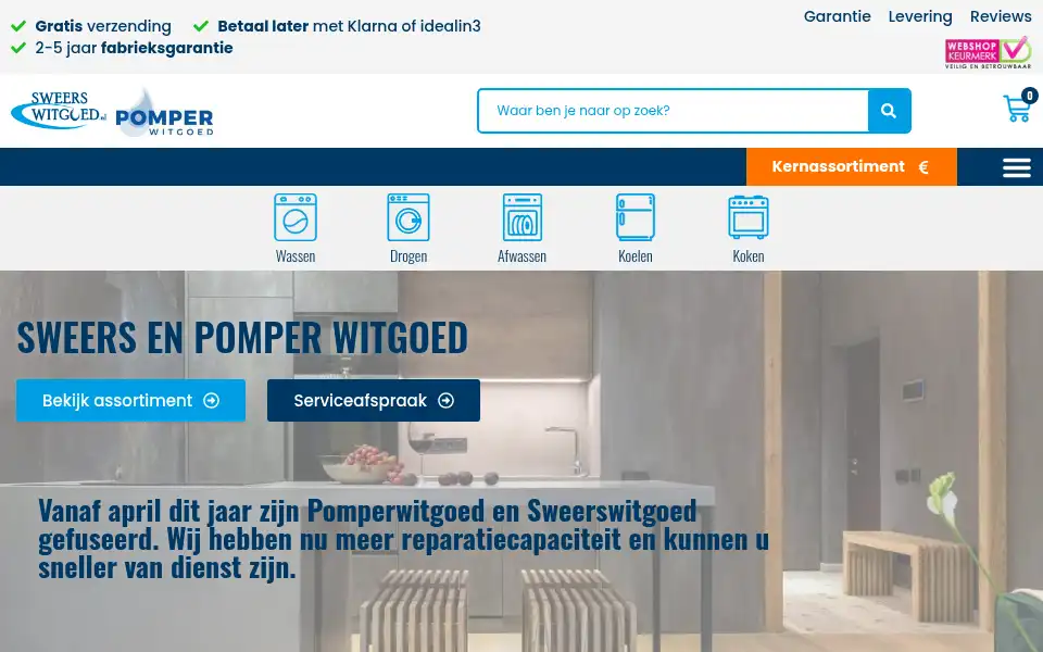 Screenshot of sweerswitgoed.nl