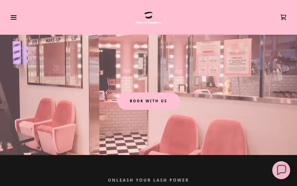 Screenshot of sweet-lashes.com