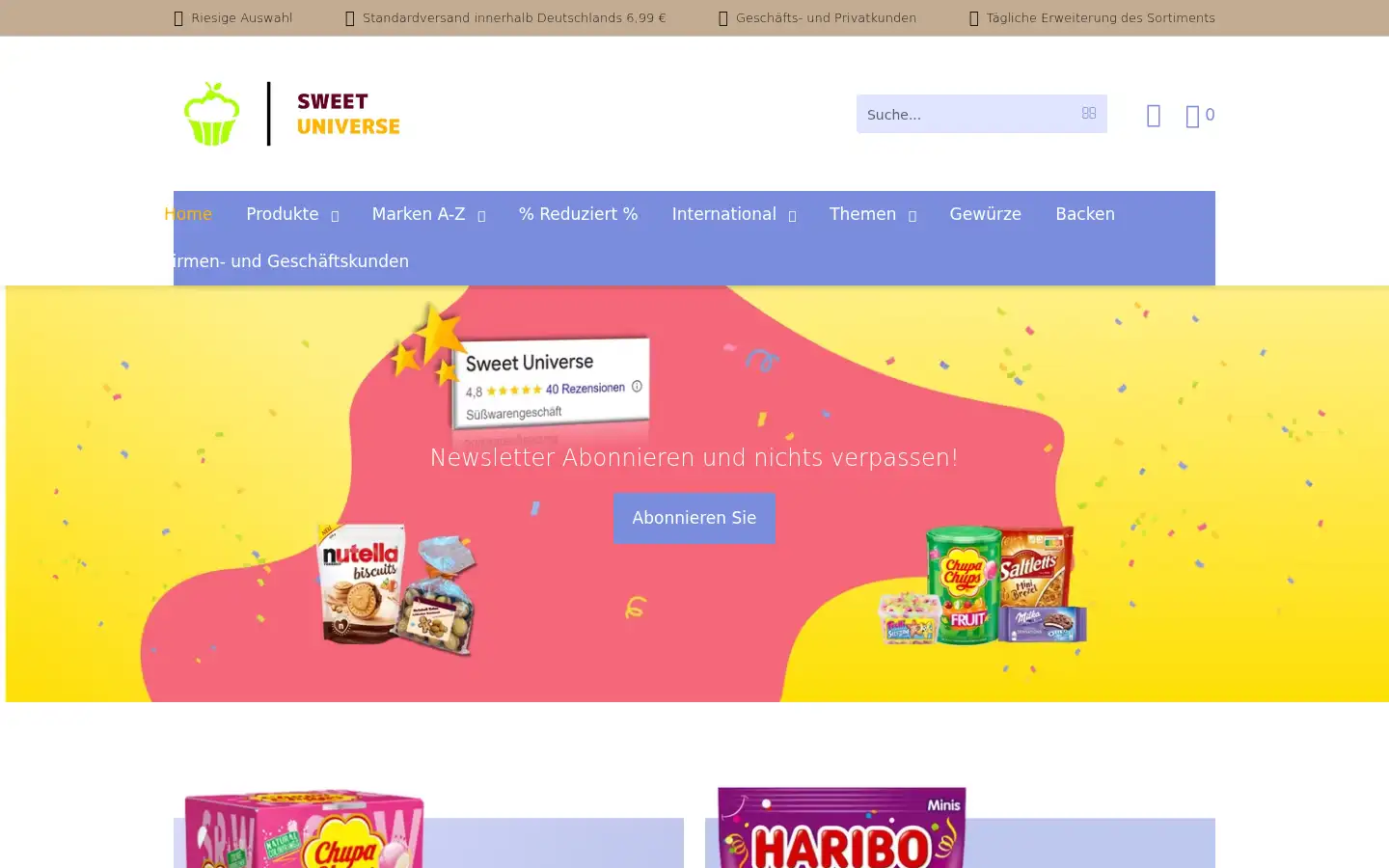 Screenshot of sweet-universe.de