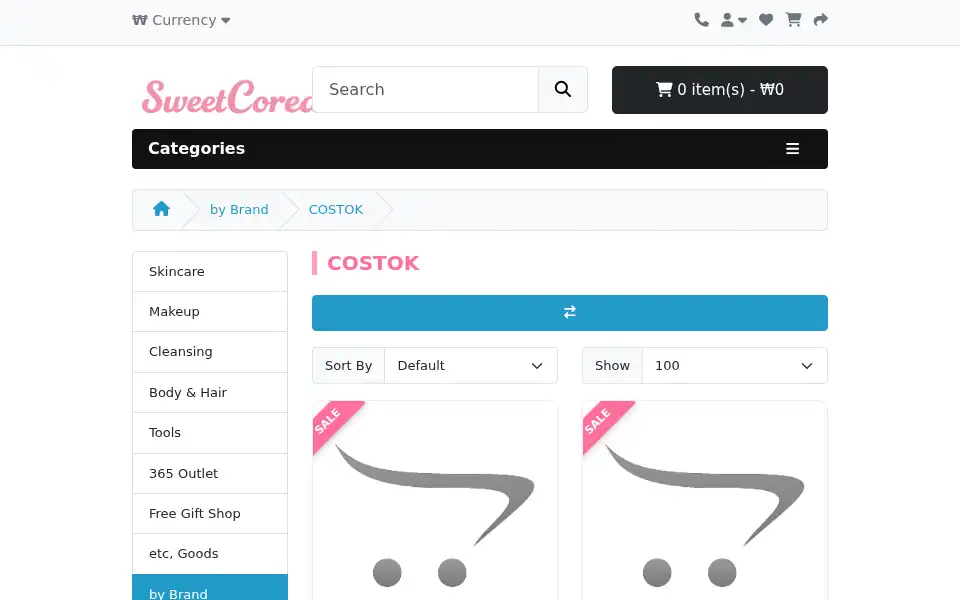 Screenshot of sweetcorea.com