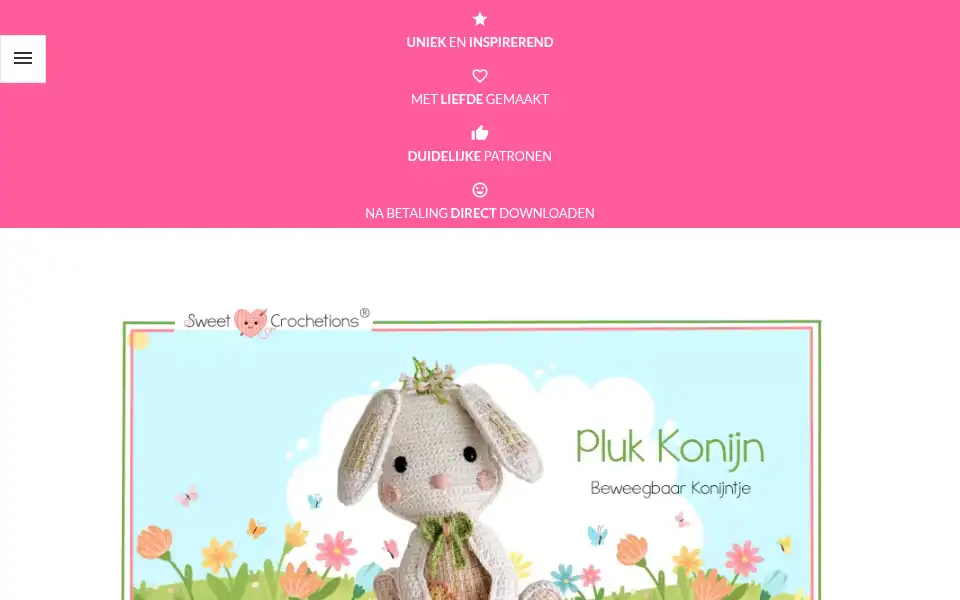 Screenshot of sweetcrochetions.nl