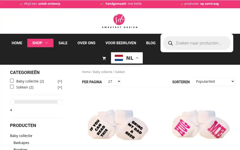 Screenshot of sweetestdesign.nl