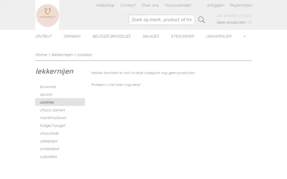 Screenshot of sweetflavors.nl