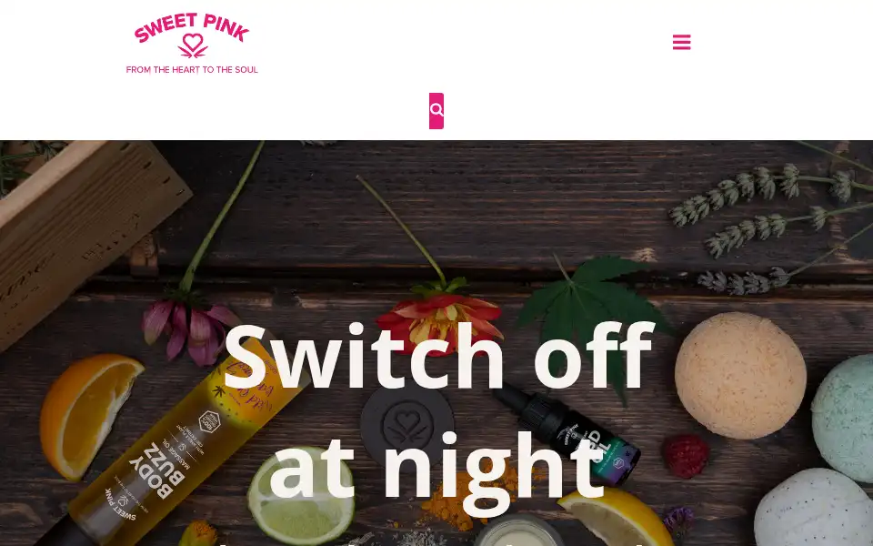 Screenshot of sweetpinkcbd.co.uk